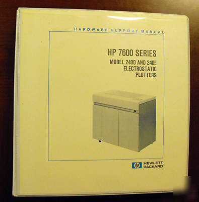 Hp 7600 240D 240E electrostatic plotters service manual