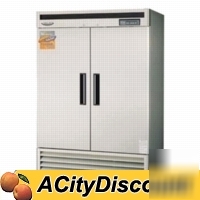New turbo air 49 cu.ft solid 2 door commercial freezer