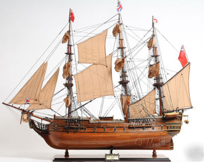 Hms surprise wooden model tall ship sailboat 37