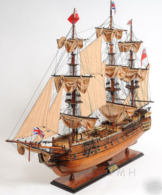 Hms surprise wooden model tall ship sailboat 37