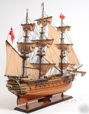 Hms surprise wooden model tall ship sailboat 37