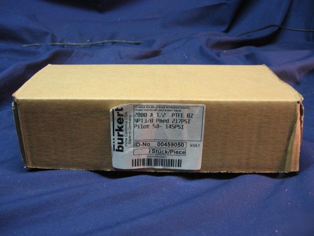 New burkert 2000 a 1/2 ptf bz 2/2 way angle-seat valve: 