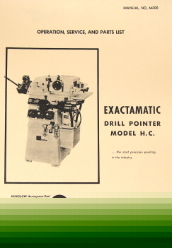 Winslow exactamatic drill pointer h.c. parts manual