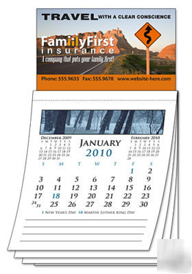 300 business card calendar magnets with tear off months