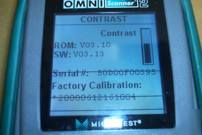 Microtest omni 2 scanner remote CAT5E CAT6 analyzer