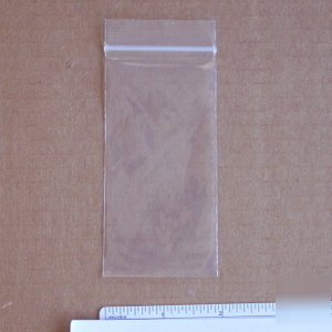 Reclosable 2X4 inch plastic zippy bags, 100 count clear