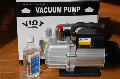 Rotary vane vacuum pump continuous duty 6CFM 1/3HP hvac