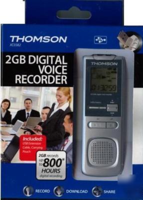 Thomson 2GB 800 hour digital voice recorder.