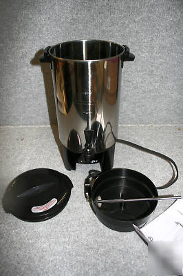 30-cup stainless steel coffee urn w/ safety spigot