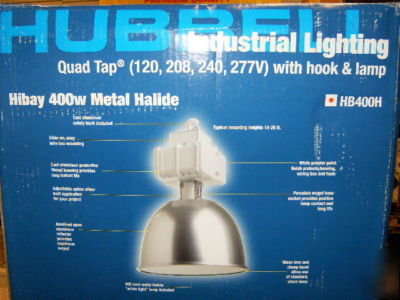 Hibay 400W metal halide, quad tap industrial lighting.