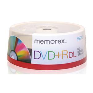 Dvd+r dl 8.5GB 15 pack