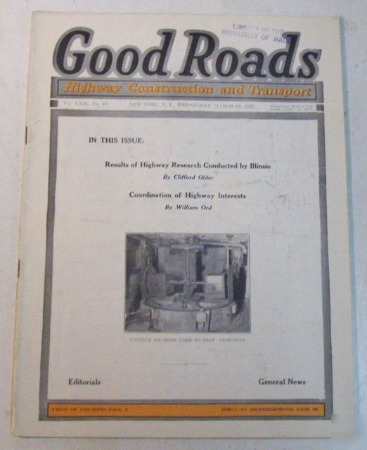 Good roads 1922 construction magazine vol.62, no.11