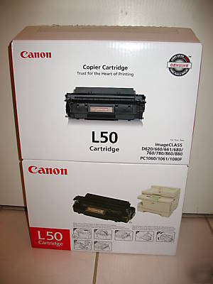 Lot of 2 empty virgin canon L50 toner cartridge black