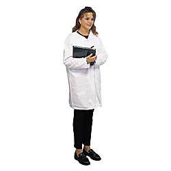 New wise disposable tyvek lab coat snap large lot 10 