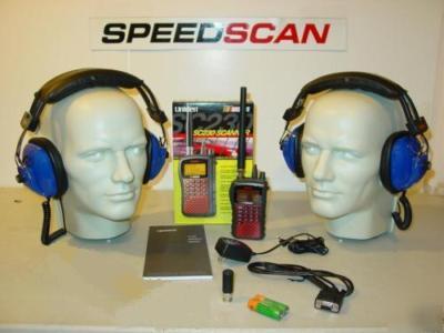 Uniden SC230 race racing scanner dual headset combo