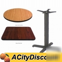 New 36IN x 36IN reversible table & base qty discounts