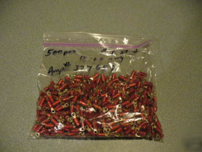 Amp/tyco ring terminals, 500PCS. 18-22AWG, #4 stud size
