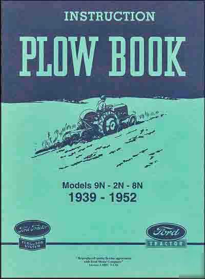 Ford ferguson tractor 9N 2N 8N plow instruction manual