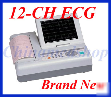 New 12-ch digital ecg ekg machine electrocardiograph
