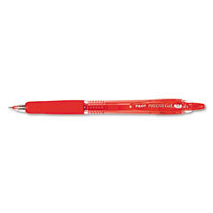 Precise gel retractable roller ball pen, red barrel/ink