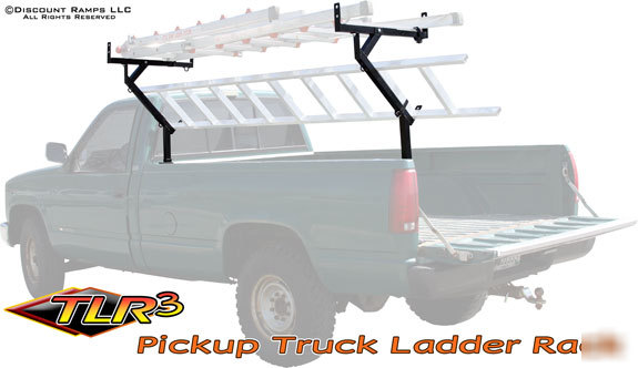 New steel universal pickup truck ladder & lumber rack
