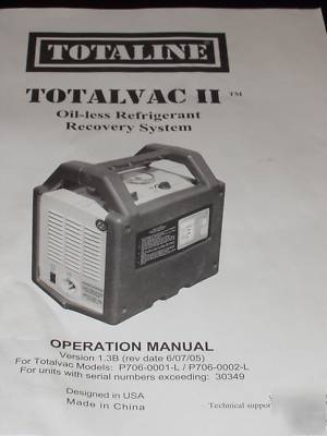 Oil-less refrigerant recovery system by totaline 