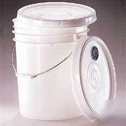 Qorpak pails and lids, high-density polyethylene
