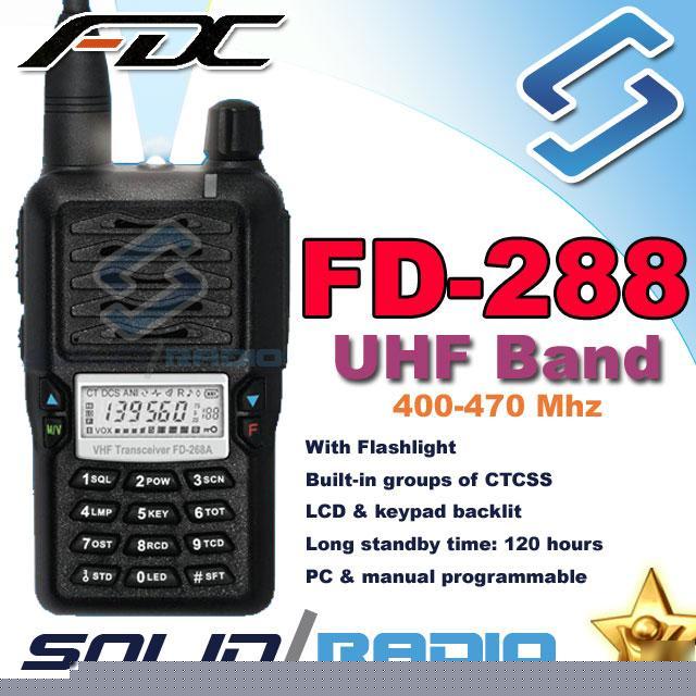 Fdc fd-288 uhf 400-470MHZ radio + free ptt earpiece