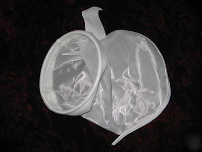 Lot of five (5) 400 micron polyester mesh filter bags 