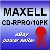 Maxell cdrpro 10PK prof grade 700MB 42X jewel cs 48X cd
