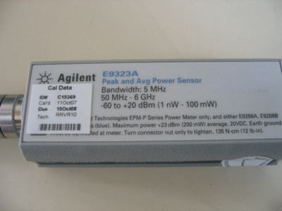 Agilent / hp E9323A power sensor - peak & average