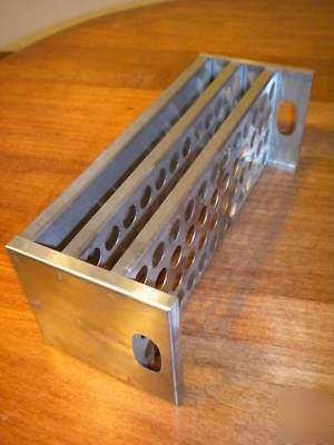 Black machine steel 48 hole 16 mm test tube rack/holder