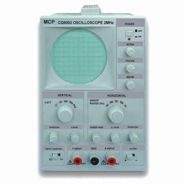 1 CQ5002 2MHZ student oscilloscope w/sensitivity 50MV 