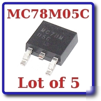 5X MC78M05C 5V 0.5A d-pak voltage regulator 7805 (VR01)