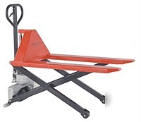 Eco manual hi-rise scissor lift truck push