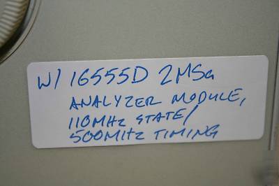 Hp/agilent 16500C logic analyzer w/ 16555D 2MSA module 