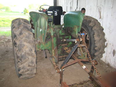 John deere 2010 tractor w/jd 35 loader & bush hog mower