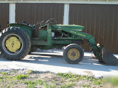 John deere 2010 tractor w/jd 35 loader & bush hog mower