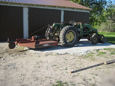 John deere 2010 tractor w/jd 35 loader & bush hog mower