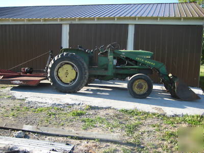 John deere 2010 tractor w/jd 35 loader & bush hog mower