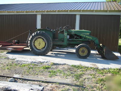 John deere 2010 tractor w/jd 35 loader & bush hog mower