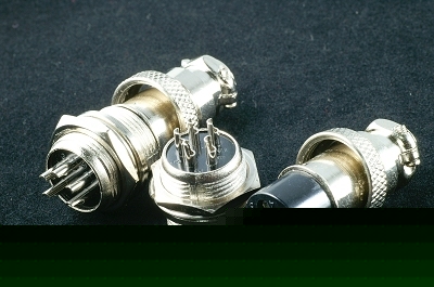 Pkg 3, 5 pin male & female panel chassis connector kit