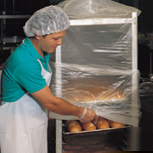 50 - 52X80 .6 mil hdpe bun pan rack covers - flat pack