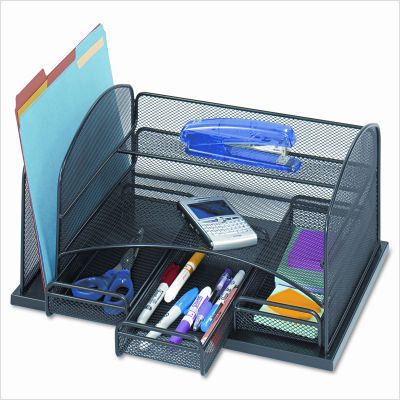 Three-drawer organizer, steel, 15 7/8 x 11 3/8 x 8