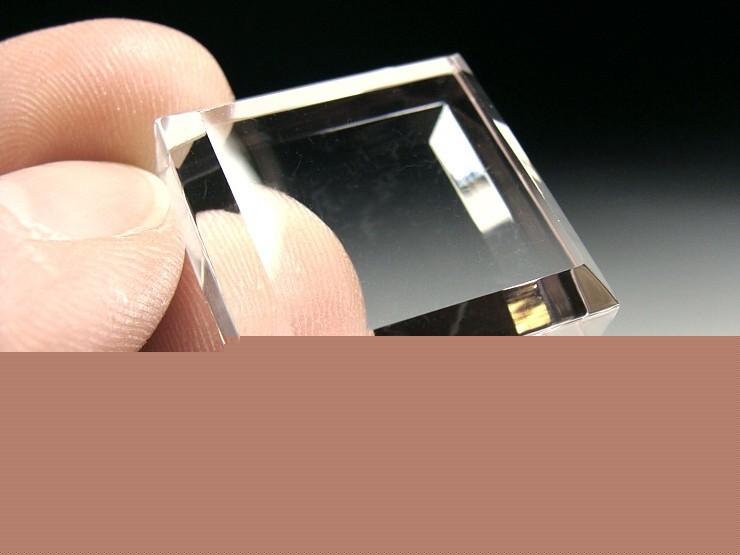 25 polished clear square display bases 1 â€œ with bevel