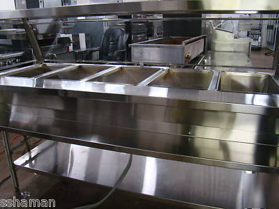 Electric hot food table 5 wells 72