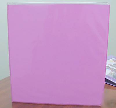 New binders 1-1/2 cap with pink overlay 12 per ctn