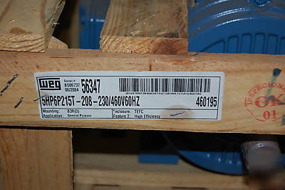 New weg 00512EP3E215T 5HP 208-230 460 3PH vac motor 