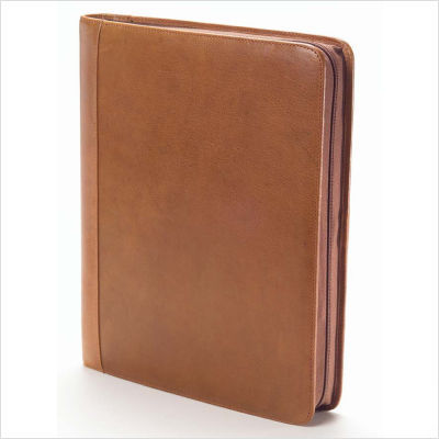 Tuscan extreme file padfolio in tan customize: yes