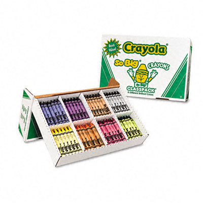 Classpack crayons wax 25 each eight colors 200 per box